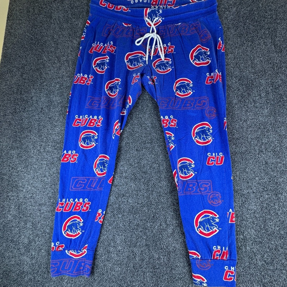 Concepts Sport‎ Chicago Cubs Fleece Pants Womens 35x27.5 Blue Printed Sleepwear